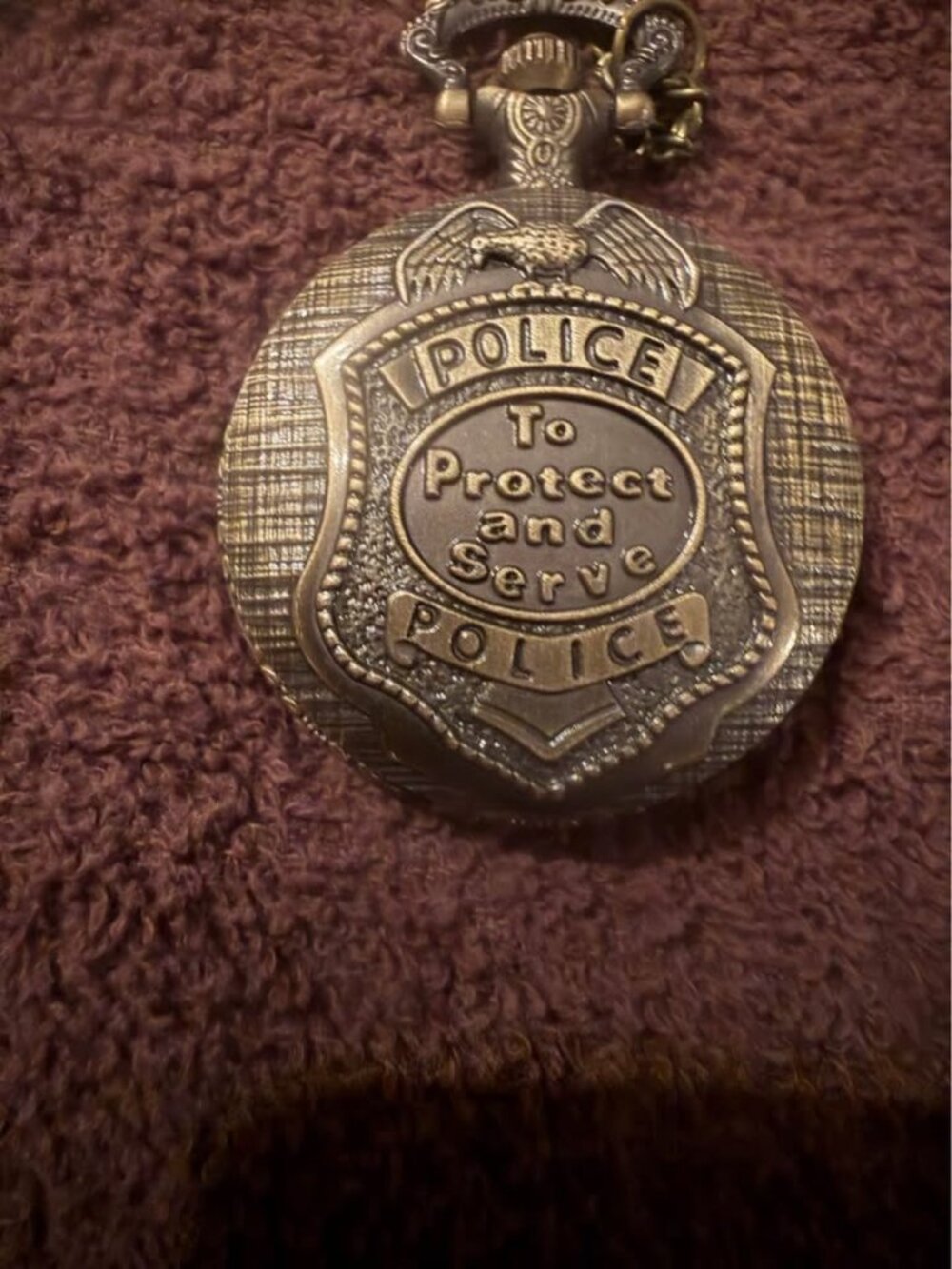 Police Protect and Serve Pocket Watch